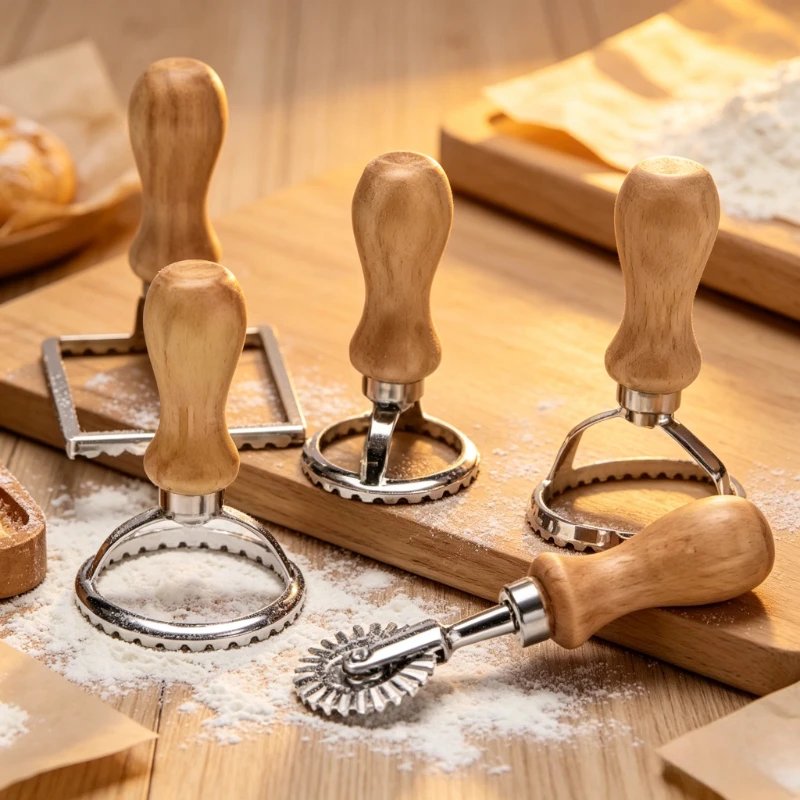 Juego de Cortadores de Raviolis de Acero Inoxidable, Molde para Hacer Pasta, Rueda para Raviolis, Juego de Sellos para Raviolis, Herramienta de Cocina para Hornear