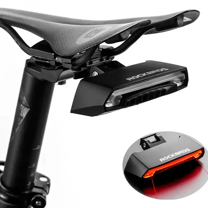 

Smart Bike Taillight Wireless Remote Control Bikelaser tail Light USB Rechargeable Safety Warning Cycling Light