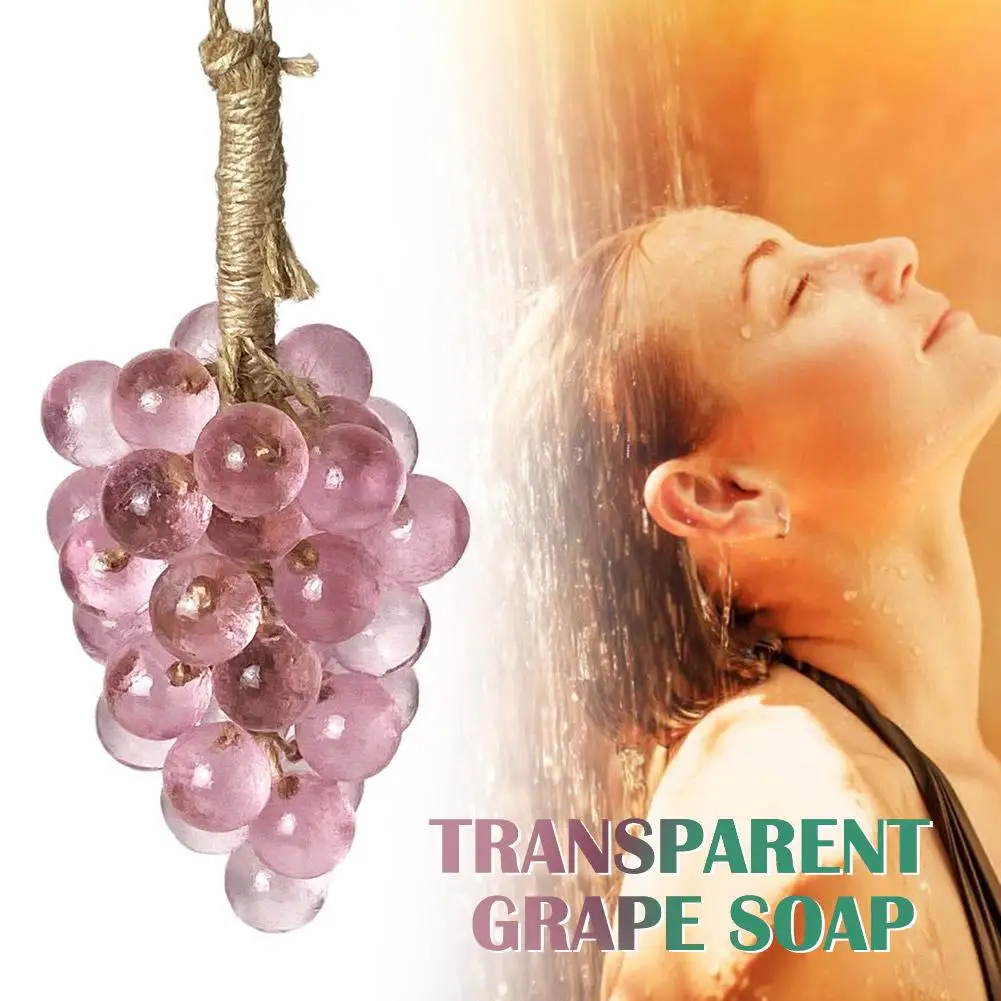 

Crystal Clear Grape Soap Bar, Realistic Grape Cluster Shape, Scented Bathroom Decor, Creative Gift Idea, Cute Artificial Fruit