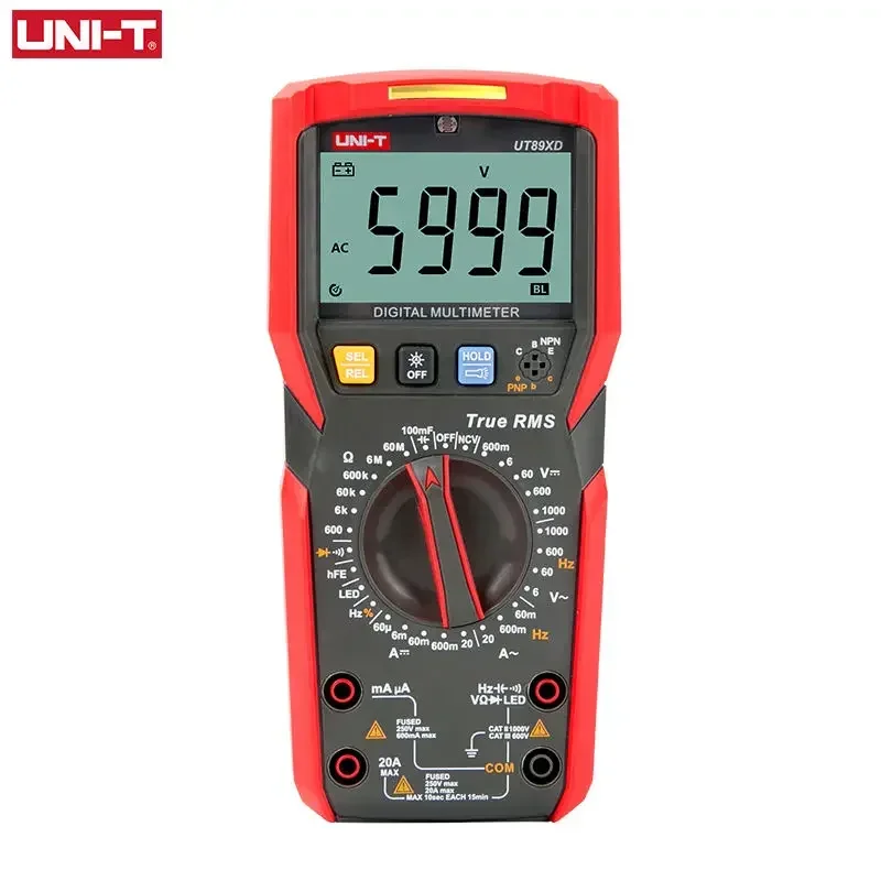 005 UNI-T UT89XD Professional Digital Multimeter True RMS NCV 20A Current AC DC Voltmeter Capacitance Resistance Tester