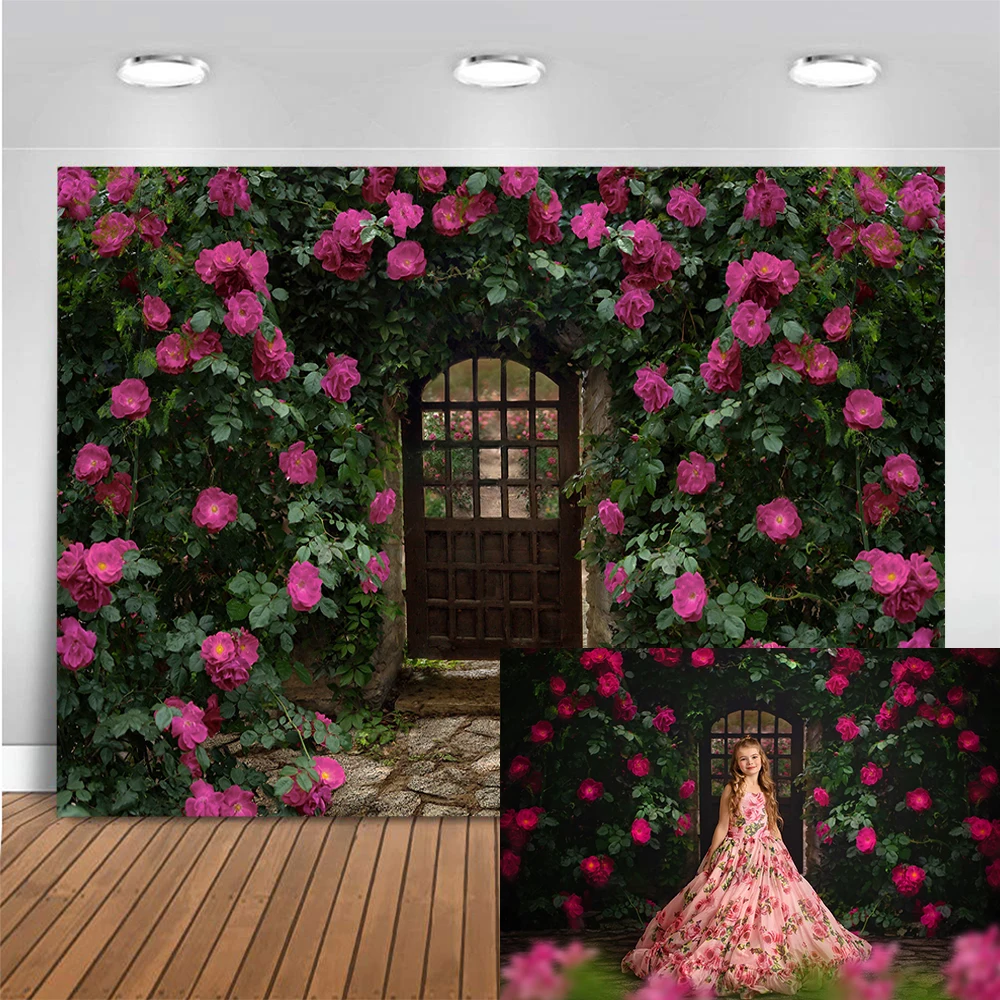 

Forest Wonderland Background Spring Flower Door Decoration Backdrop Kids Baby Birthday Cake Smash Prop Studio Photography Cloth