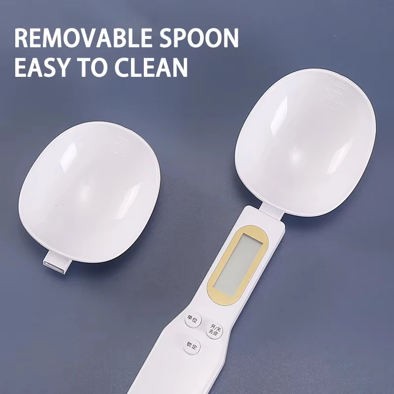 1Pc LCD Digital Measurement Adjustable Weighing Spoon Kitchen Scale Electronic Measuring Spoon Coffee Powder Scale Baking Scale