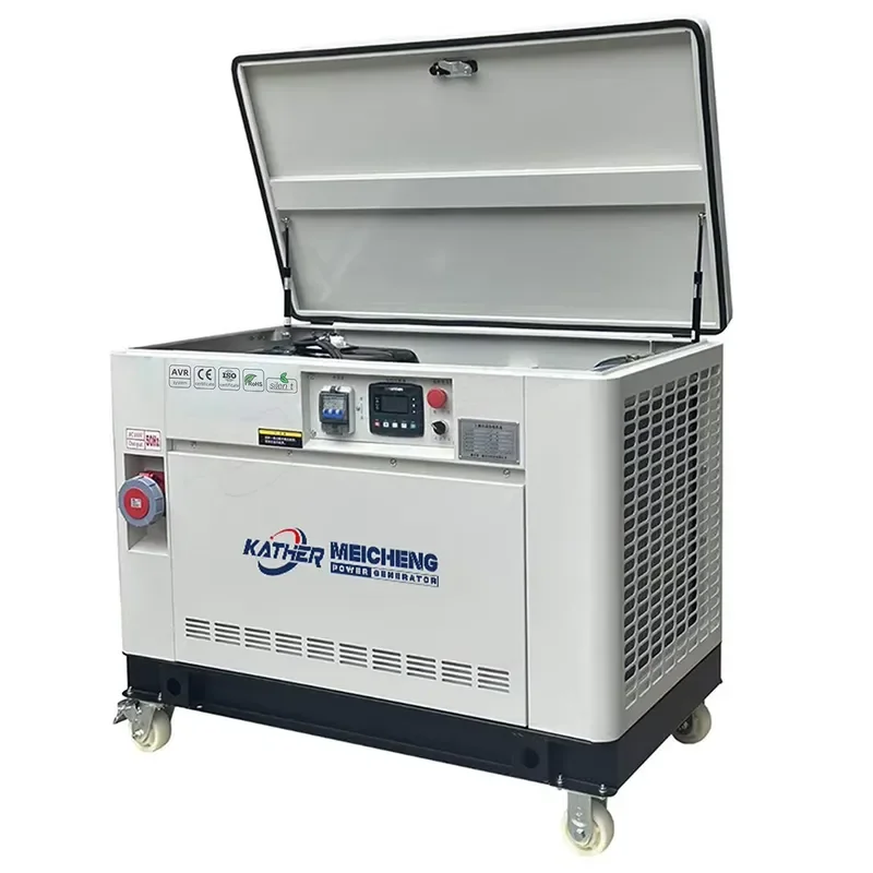 KATHER 5/8/10/12/15/20/30KW Rainproof Silent Generators 50Hz 60Hz Multi Fuel Petrol Biogas Generator Groupe