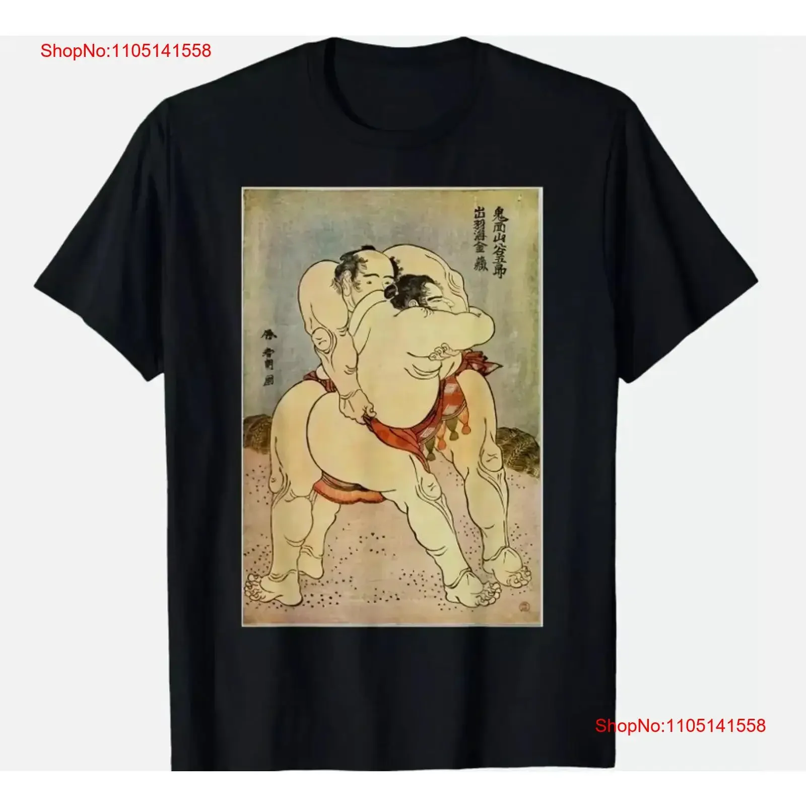 

Sumo Wrestlers by Katsushika HokusaiT T Shirt All Size vintage Washed Breathable fashion Slightly Versatile Soft Unisex homme