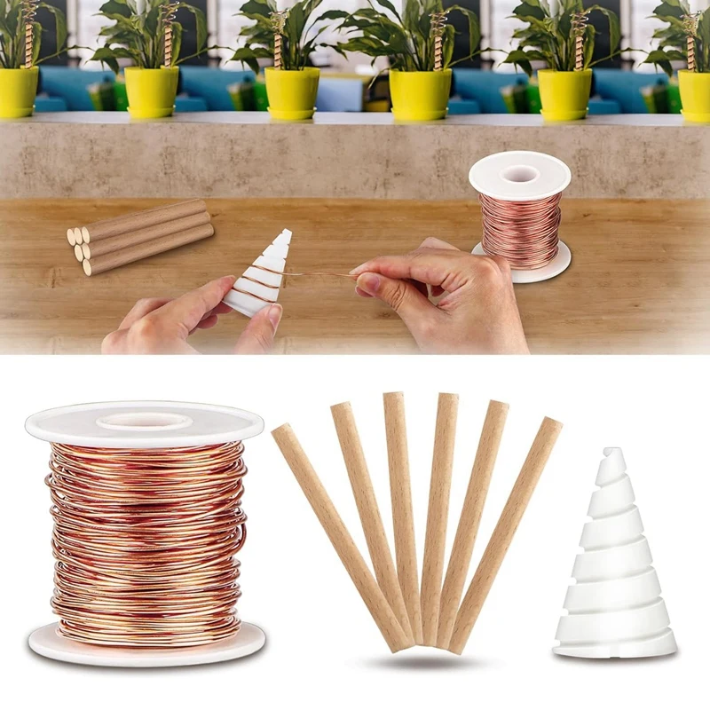 

1Set 99.9% Pure Copper Wire With Fibonacci Coil Winding Jig Electro Culture Gardening Stake For Electroculture Gardening