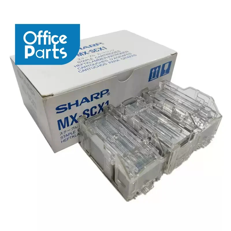 Original New MX-SCX1 Staple Cartridge - Box of 3 for Sharp MX 2300N 2310U 2600N 2610N 2615N 2616N 2640N 2700N 2700NJ 3100N 3110N