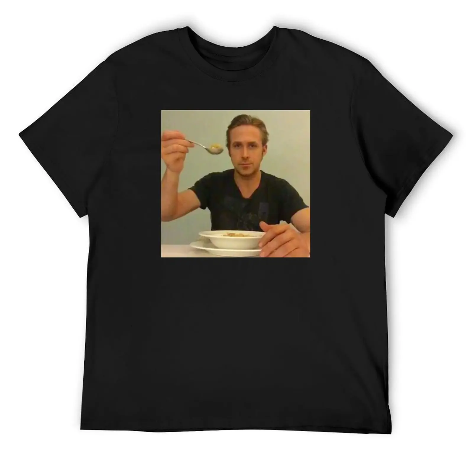 

ryan gosling eats his cereal T-Shirt football t shirt graphic t shirt vintage quick-drying tees mens clothes