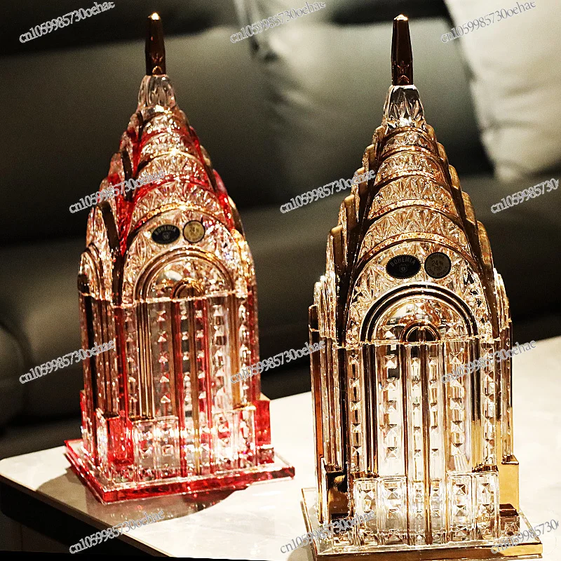 

Crystal Glass Gold-painted Colored Jewelry, Candy Tank Box, Storage Tank Decorative Ornament, Gift
