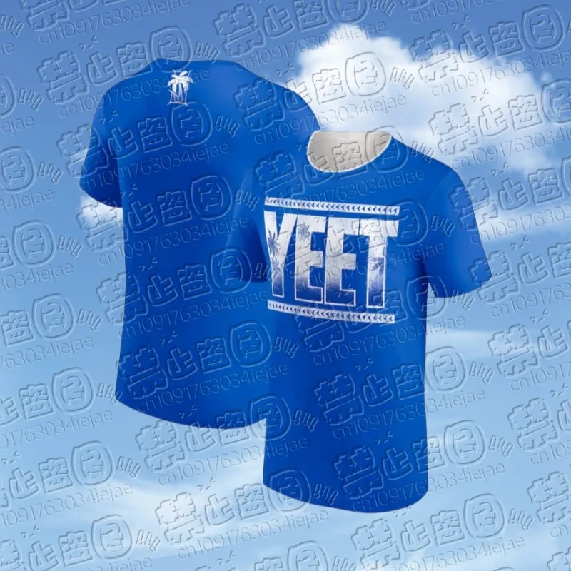 

Streetwear Men's Jey Uso Yeet T-Shirt Print Men Women Tee Summer Short Sleeve Top Oversized Gym Clothing Tough Guy Sportwear New