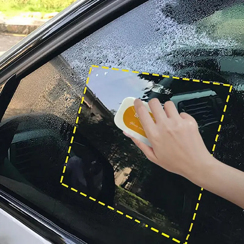 180ml Windshield Oil Film Cleaner Glass Polishing Agent Car Glass Cleaner Auto Glass Sponge Cleaning Brush Car Maintenance Tool