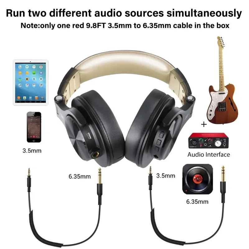 HIFI PC/PS4 Wired DJ Monitor Headset Headphone Mixer Recording Studio Wireless Game Earphone Headphones Karaoke with Microphone