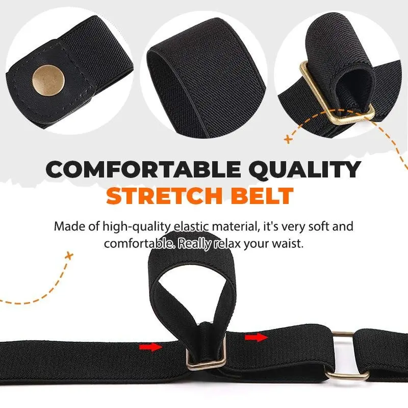 Invisible Elastic Waist Belts No Buckle Stretch Elastic Waist Buckle-Free Belts For Jean Pants Dresses Women Men Belt