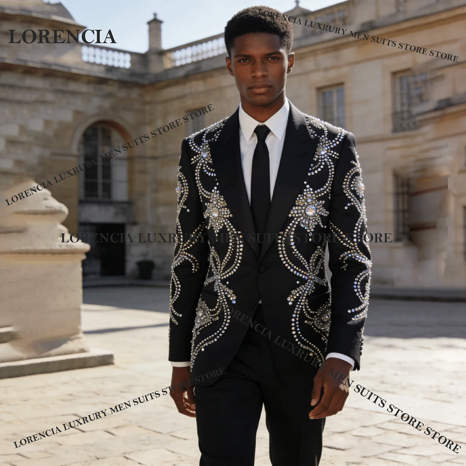 

Модные мужские костюмы с ромбовидным дизайном, свадебные изысканные смокинги по индивидуальному заказу, блестящие тонкие Ropa hombre, комплекты из 2 предметов, мужские пиджаки для жениха