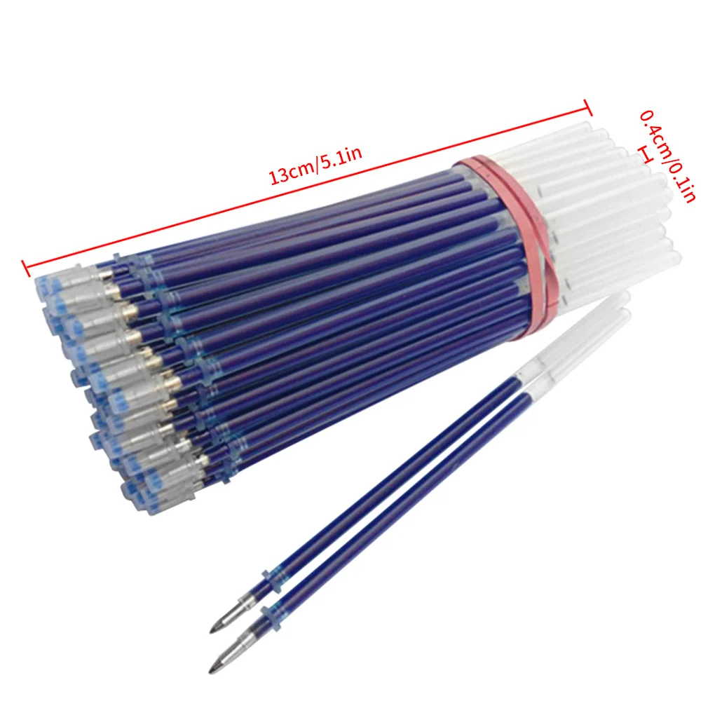 Isi ulang pena menulis isi ulang cepat kering perlengkapan pena alat tulis, biru, 0.5mm, 20pcs