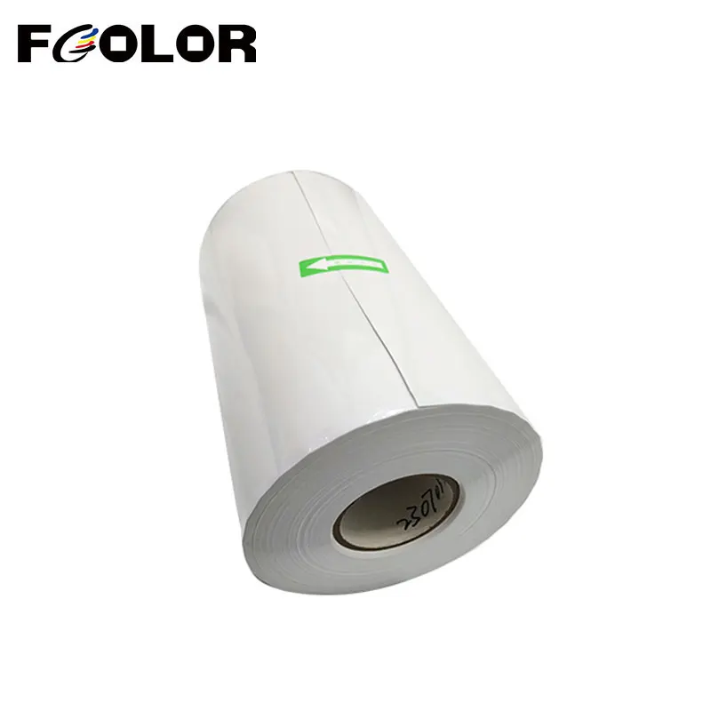 Fcolor 30cm x 100m White Clear Cold Transfer UV DTF AB Film Crystal Label Sticker UV Printer Universal Printing UV DTF Film Roll