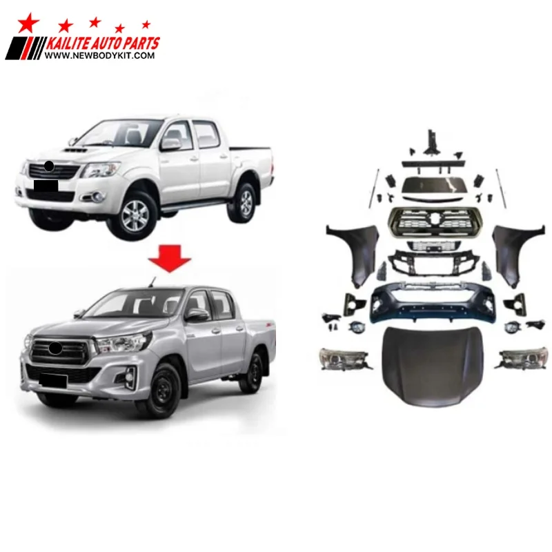 KLT Wholesale price Newest Body kit parts for VIGO 2005- 2014 Upgrade to ROCCO 2018 2019 2020