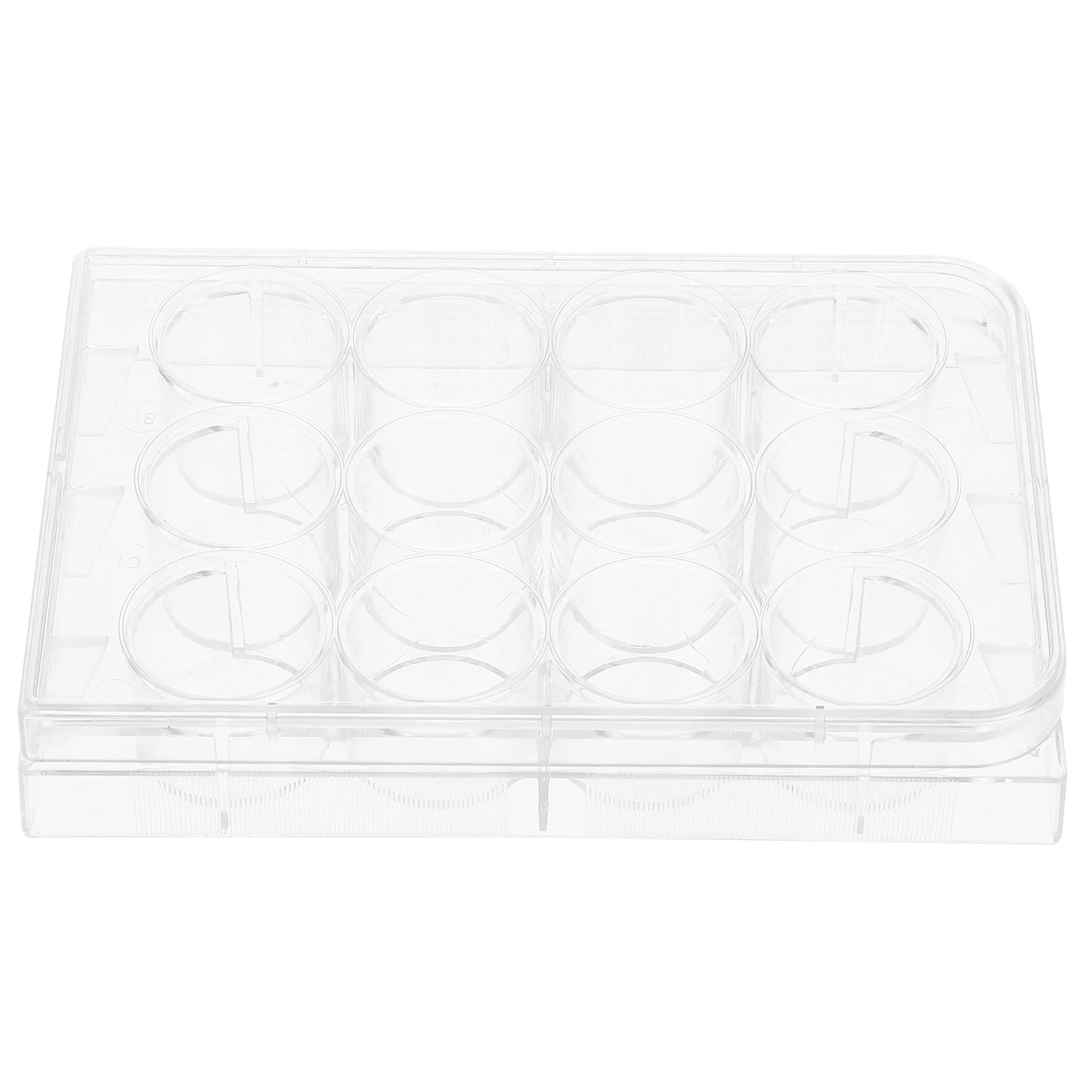 

10Pcs Cell Culture Plate 12-Hole Transparent Flat Bottom Cover Tissue Culture Tray Laboratory Experiment Tool Lab Equipment