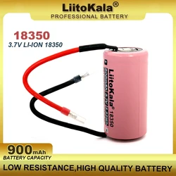 1-20PCS Liitokala 3.7V ICR 18350 900mAh power rechargeable lithium battery Max discharge 4A+DIY