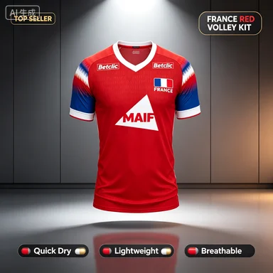 2026 Neues Volleyball-Trikot im Fan-Stil, Frankreich, 3D-Druck, Trainings-Trikot, atmungsaktiv, schnelltrocknend, Sportbekleidung für Erwachsene, Eltern-Kind-Set – Detail 1