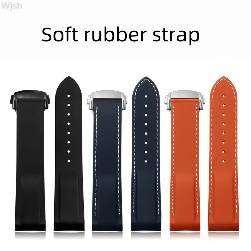 20mm 22mm Rubber Silicone Watch Bands For Omega Seamaster 300 speedmaster Strap Seiko Watchband Men's watch Accessories