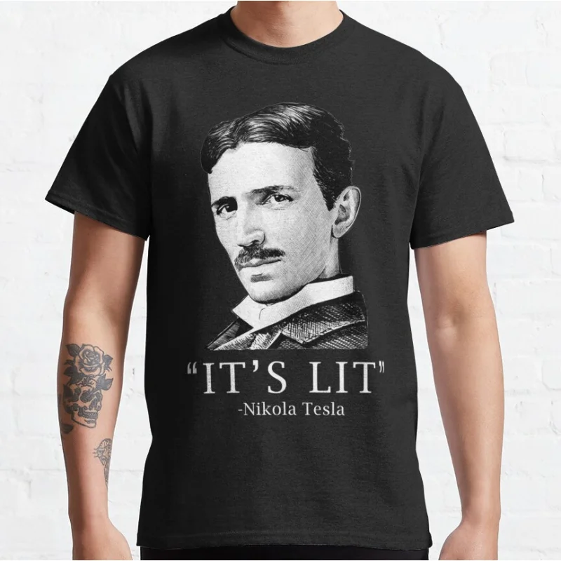 

Nikola Tesla's Wardenclyffe Tower Science Engineer physics Graphic T Shirts for men large size mens clothing Adult S-6XL tops