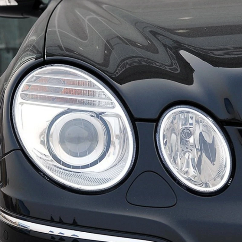 

Для Mercedes Benz E Class W211 2004 2005 2006 2007 2008 2009, аксессуары для автомобиля, прозрачный материал ПК, фары, стеклянный корпус