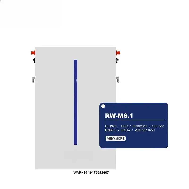 

Deye LiFePO4 RW-M6.1-B(LV) Wall-Mounted Lithium Battery 51.2V Low Voltage Battery for Solar System