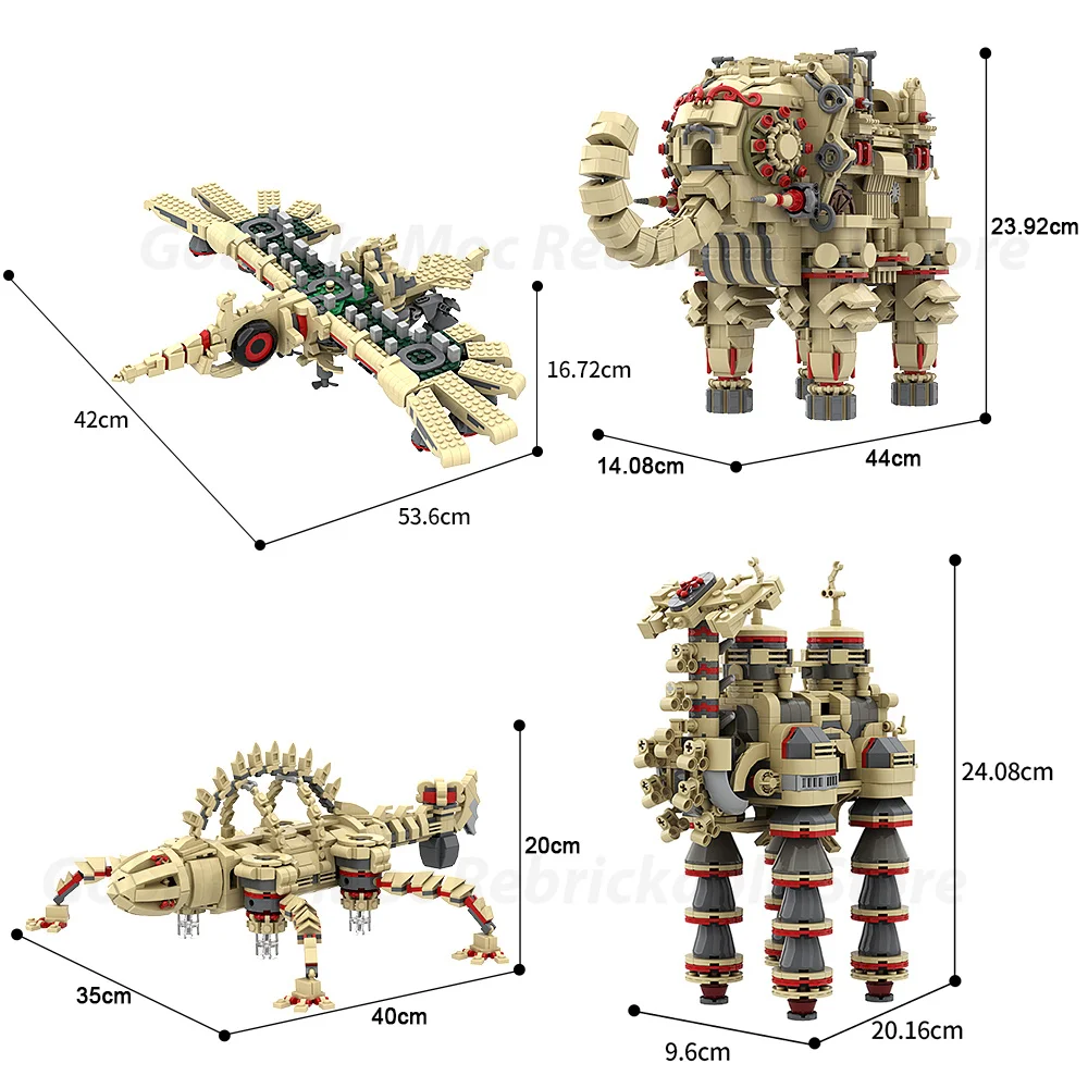 MOC Zeldaed Series Divine Beast Vah Naboris Building Block Set Game Figure Vah Medoh Ruta Rudania Monster Bricks Toy Gifts