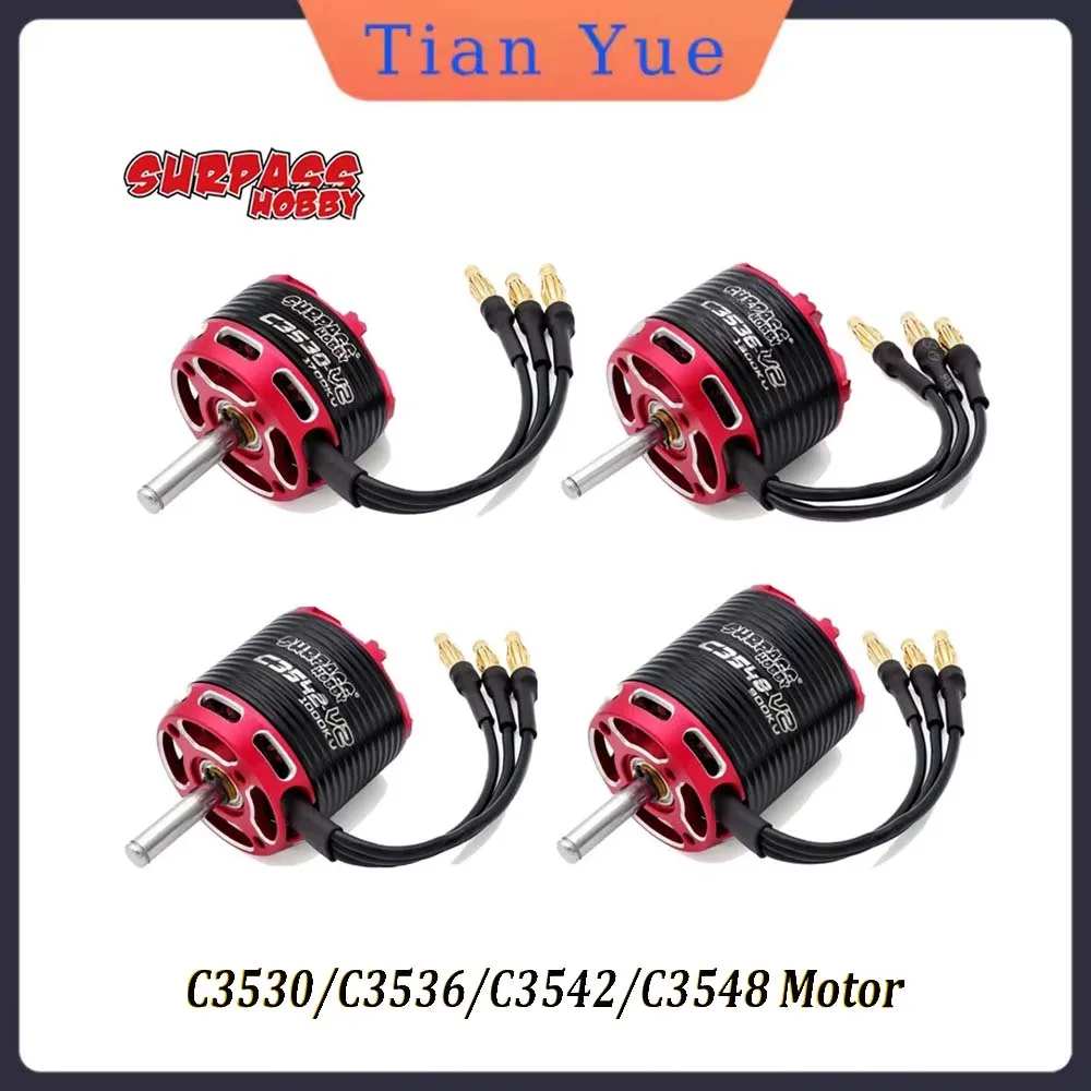 

Surpass Hobby C3530 C3536 C3542 C3542 V2 14-полюсный бесщеточный двигатель Outrunner с высоким крутящим моментом для самолета с неподвижным крылом