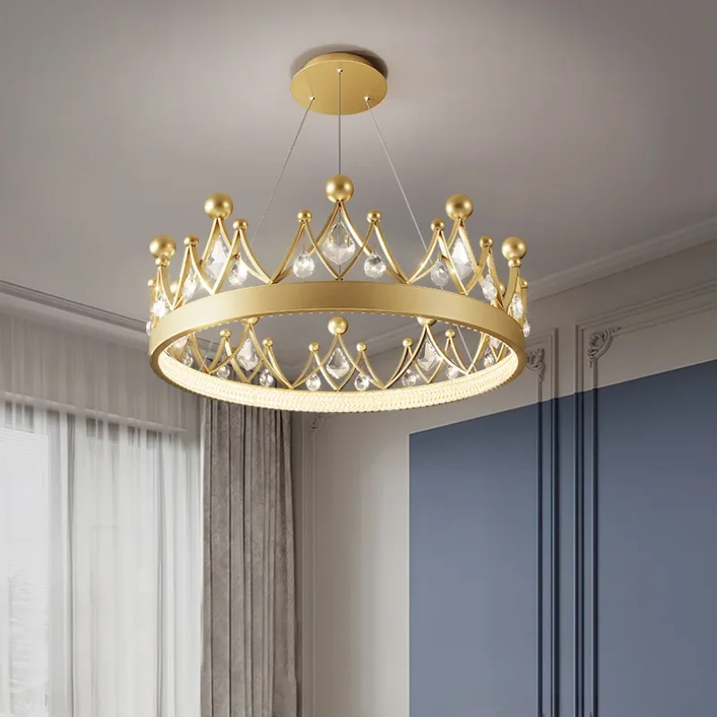 Imagem -03 - Nordic Princess Coronet Design Lustres de Teto Led para Estar Sala de Jantar Vestiário Lâmpada do Quarto Simples Home Luminárias