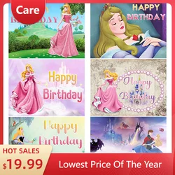 Aurora Princess Sleeping Beauty Theme Birthday Party Vinyl Background Baby Shower Photography Props Decor Supplies Photo Poster