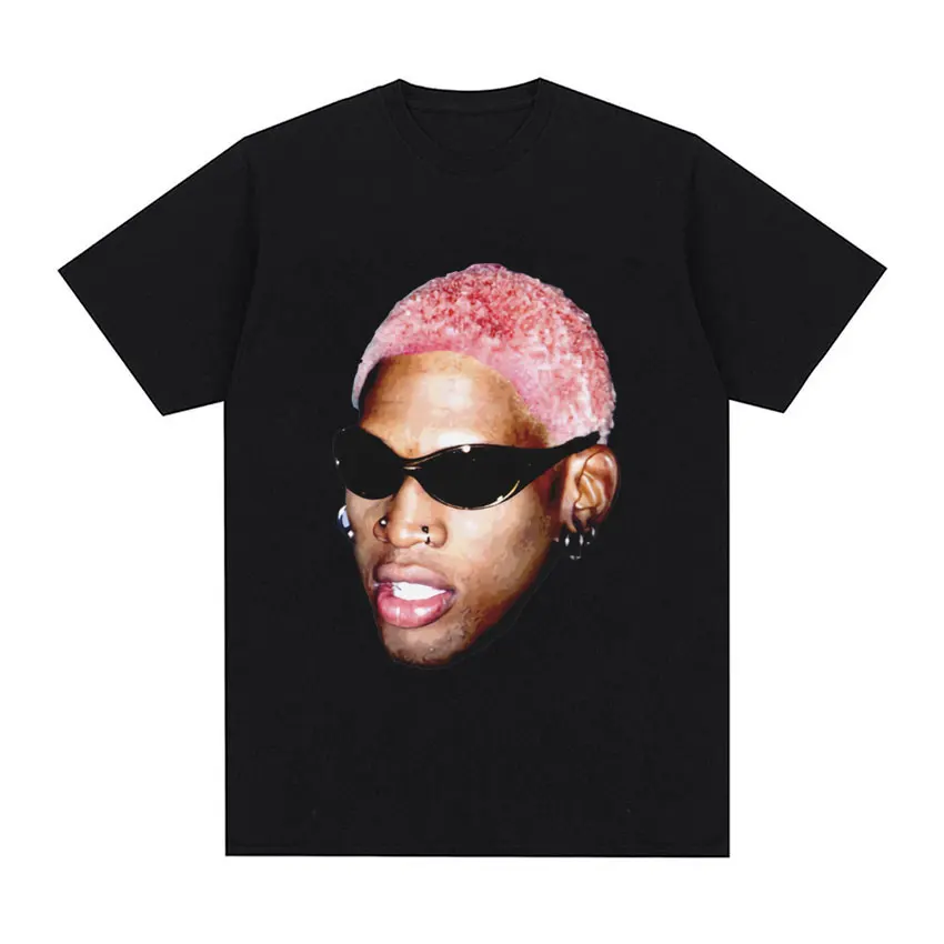 Hot New The Worm Dennis Rodman Graphic T Shirt Men Women Boys Basketball Short Sleeve T Shirts Male Casual 100%Cotton Streetwear