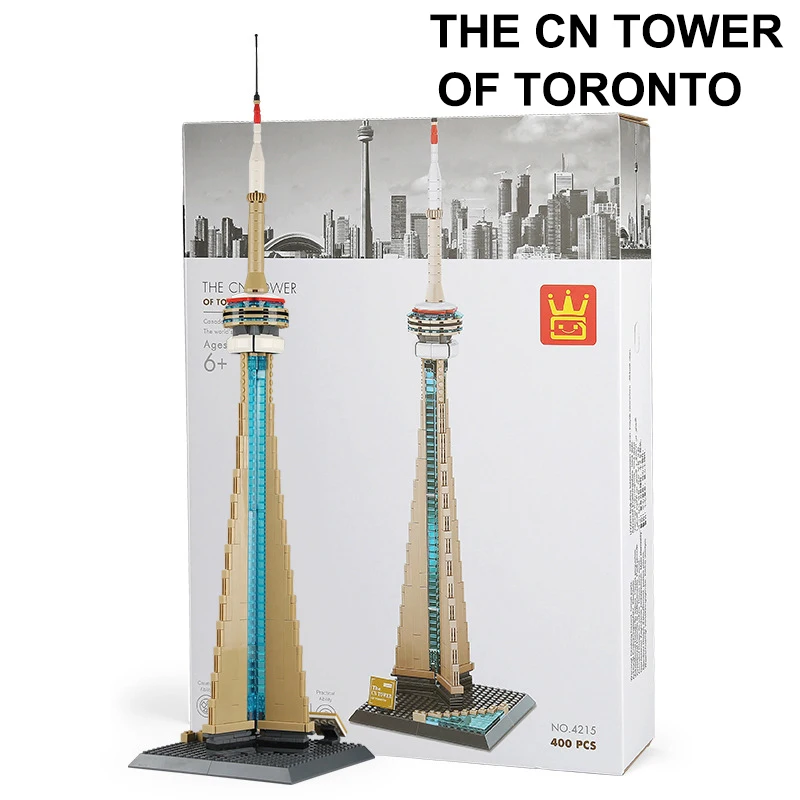 

400PCS The CN Tower Of Toronto Building Blocks World Famous Architecture Assemble Bricks City Street View Toys Gifts For Kids