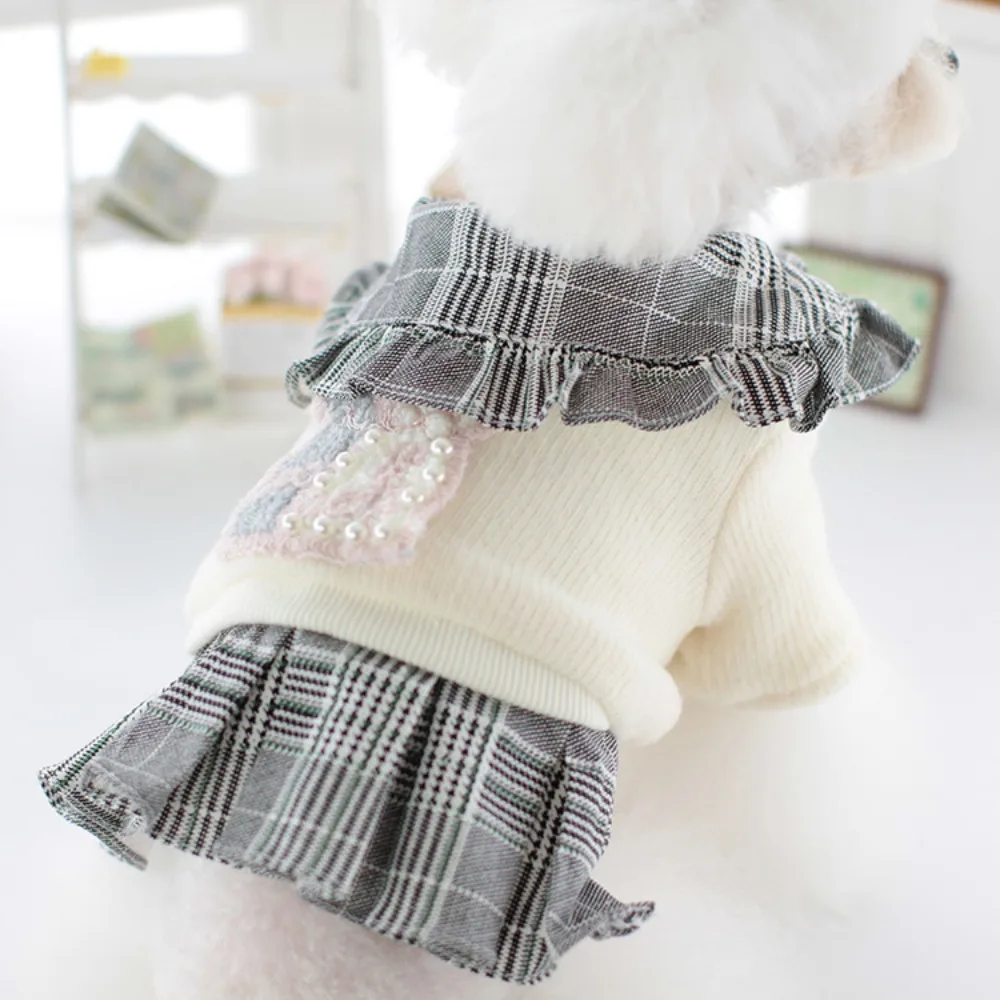 Pet Dog Winter Outfit Suit Cat Skirt Teddy Bear New Winter Pet Couple Outfit Puppy Clothes Designer Dog Clothes for Small Dogs