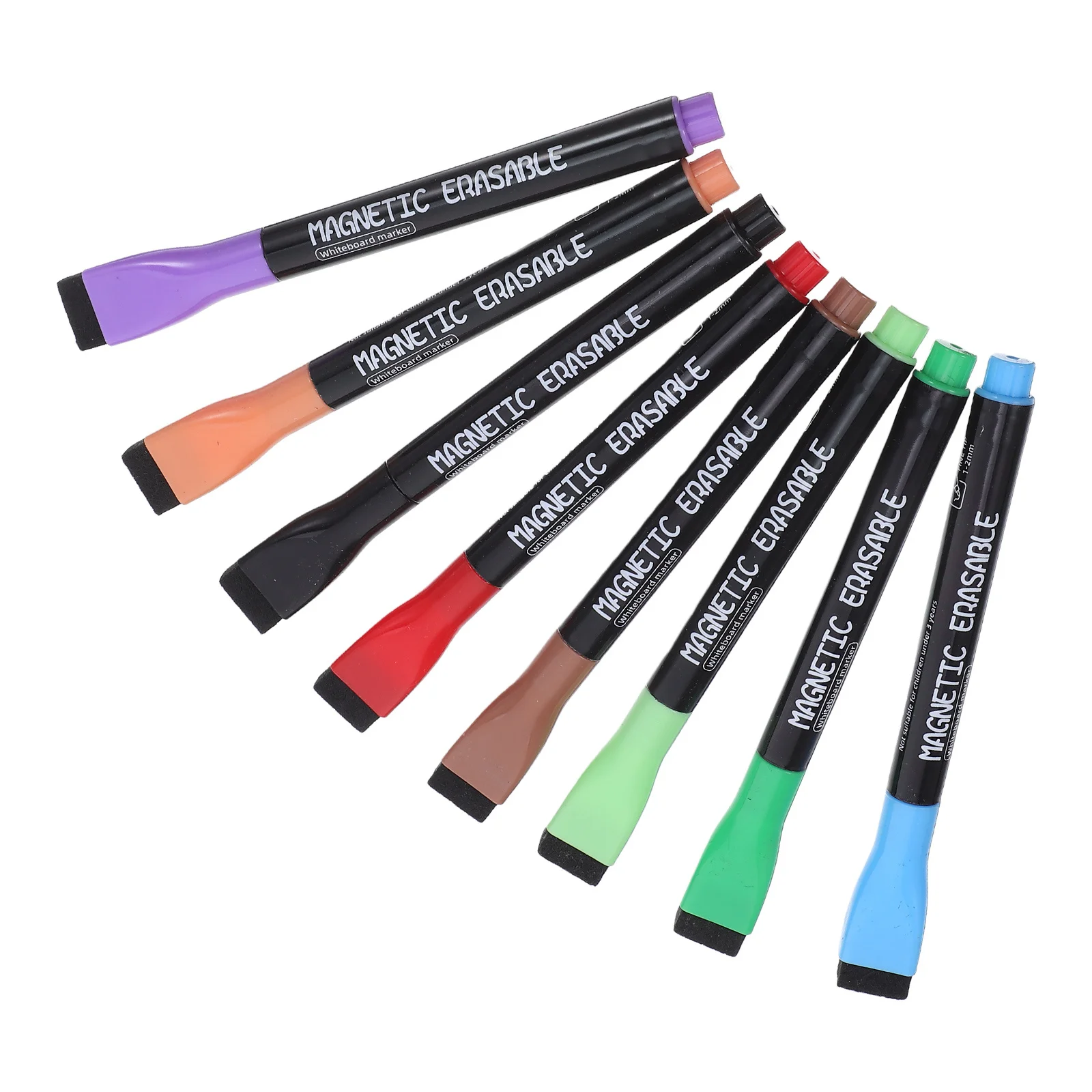 

8Pcs Magnetic Dry Erase Markers Fine Tip Whiteboard Pens with Detachable Eraser Caps for Office Classroom Home