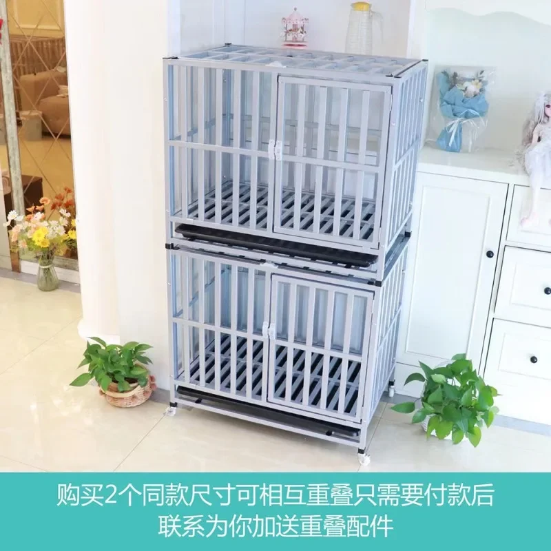 Indoor pet cage with toilet for medium and large dogs