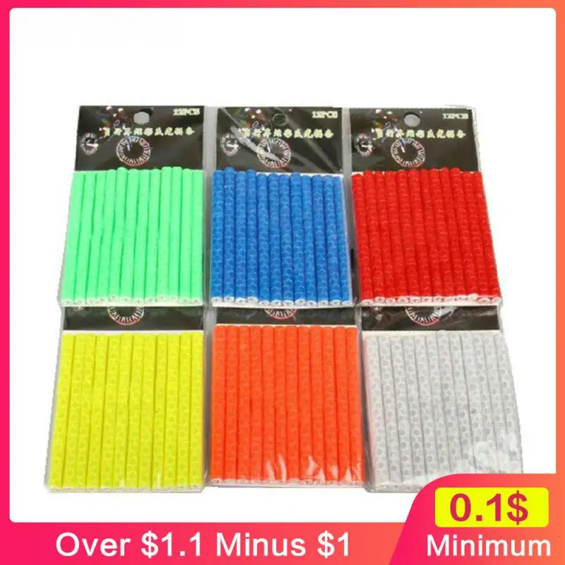 12pc Bicycle Wheel Rim Spoke Clip Night Safety Warning Light Bicycle Reflective Reflector Strip MTB Bike Cycling Accessories