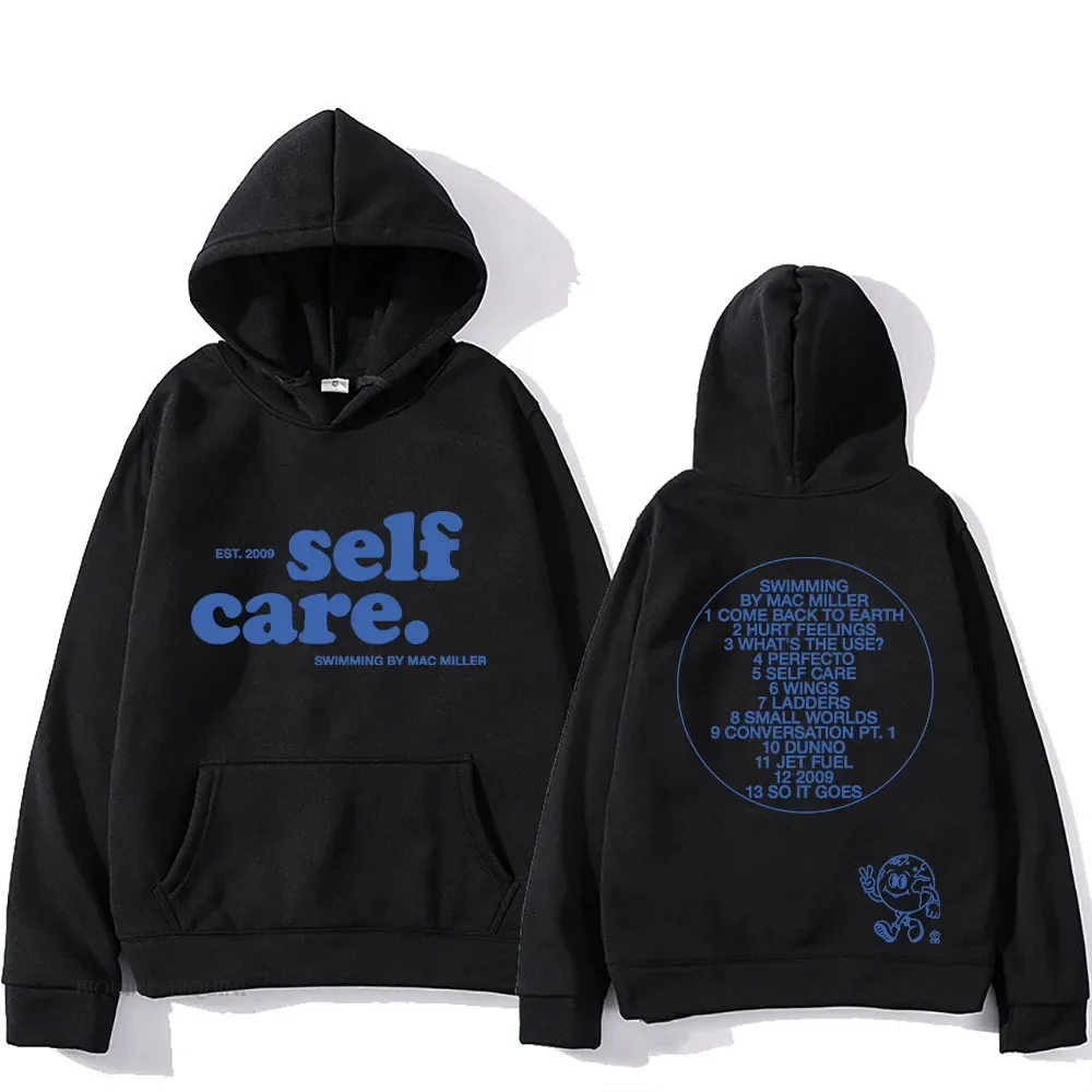 Macc Miller Self Care Hooded Long Sleeve Pullovers Japanese Style Hoodies Padded Men's and Women's Winter Coat Custom Y2k Tops