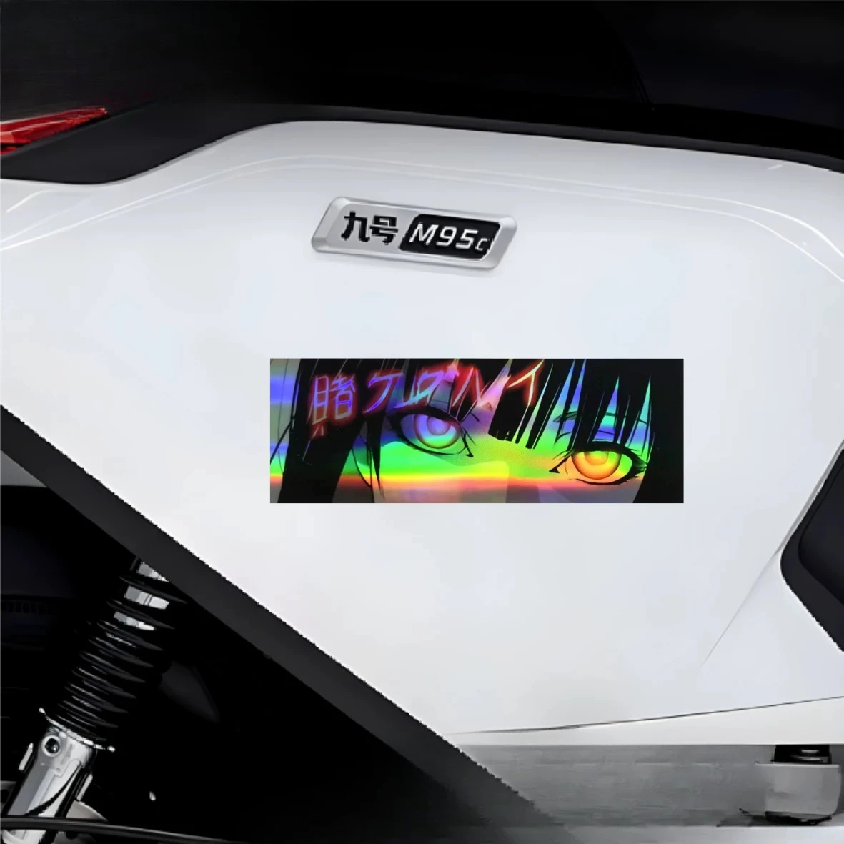 JDM Anime Eye Holographic Sticker Japanese Laser Reflective Vinyl Decal for Car Rear Window Laptop Manga Style Accessory