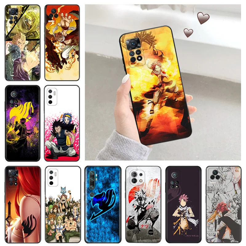 Silicone Soft Phone Case for Redmi Note 11 Pro 5G Note10 4G 11S 10S 10A 10C Fairy Tail Anime Xiaomi 11 Lite 11T 10T Cover