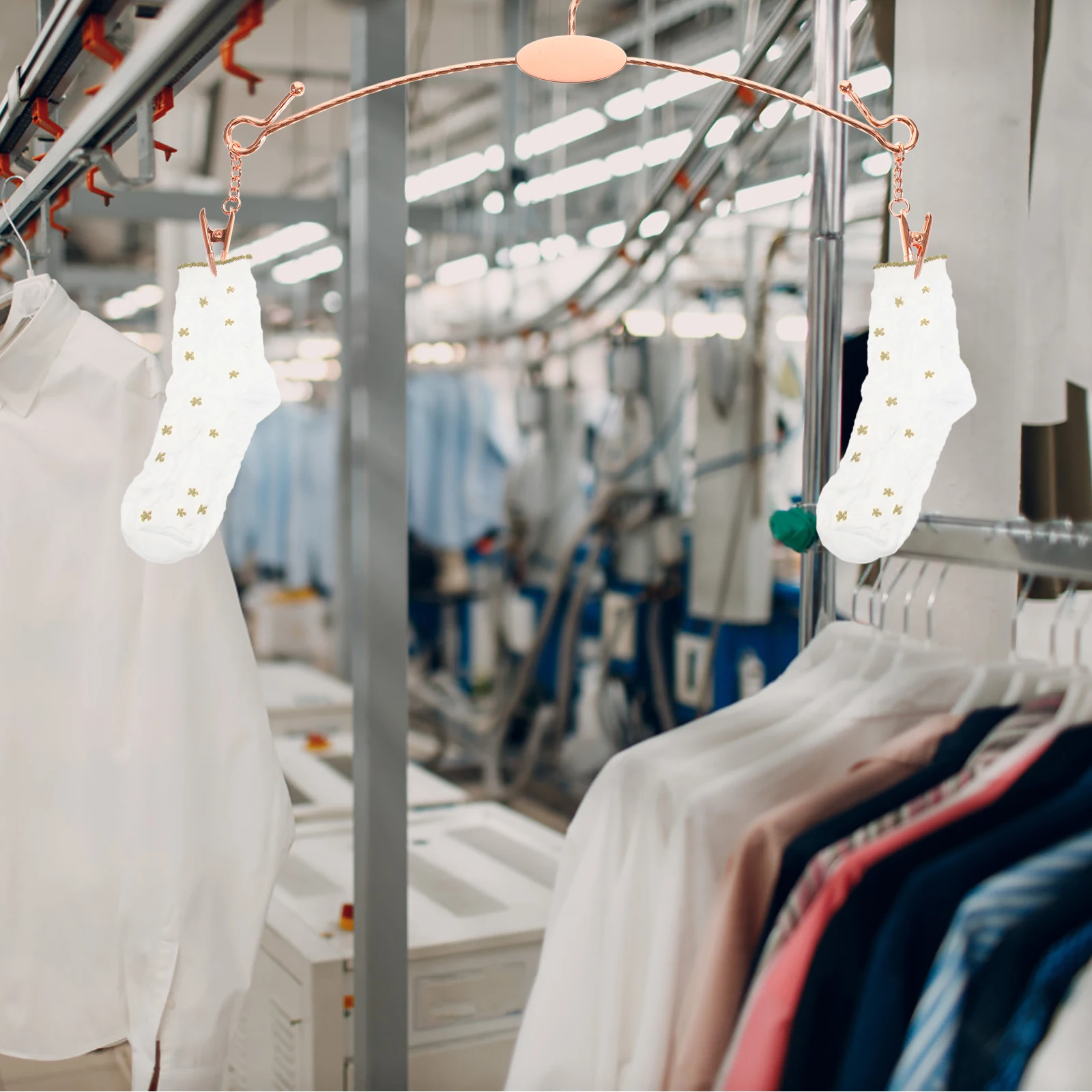 

10pcs Underwear Hanger Closet Bra Holder For Tank Tops Pants Bikini Storage Iron Lingerie Hangers Anti-Skid Clip Multipurpose