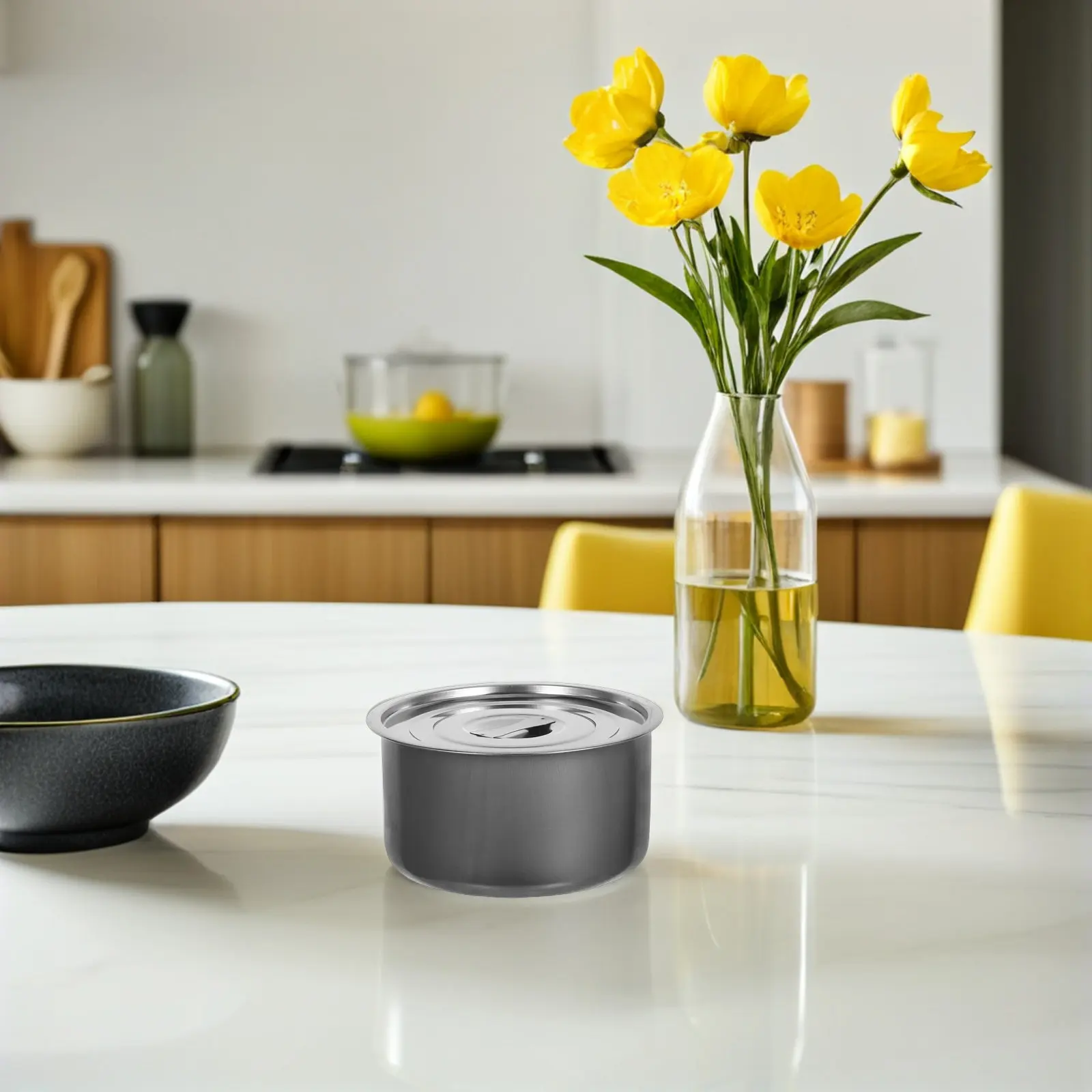 5Pcs Stainless Steel Steaming Bowl Multi Functional Mini Steam Insert for Food Egg Custard Vegetables Rice Soup Sauce