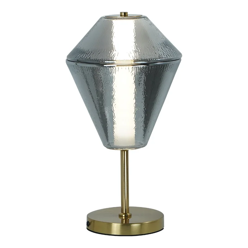 

Nordic glass table lamp bedside high sense modern simple dining room living room cafe bedroom atmosphere decorative table lamp