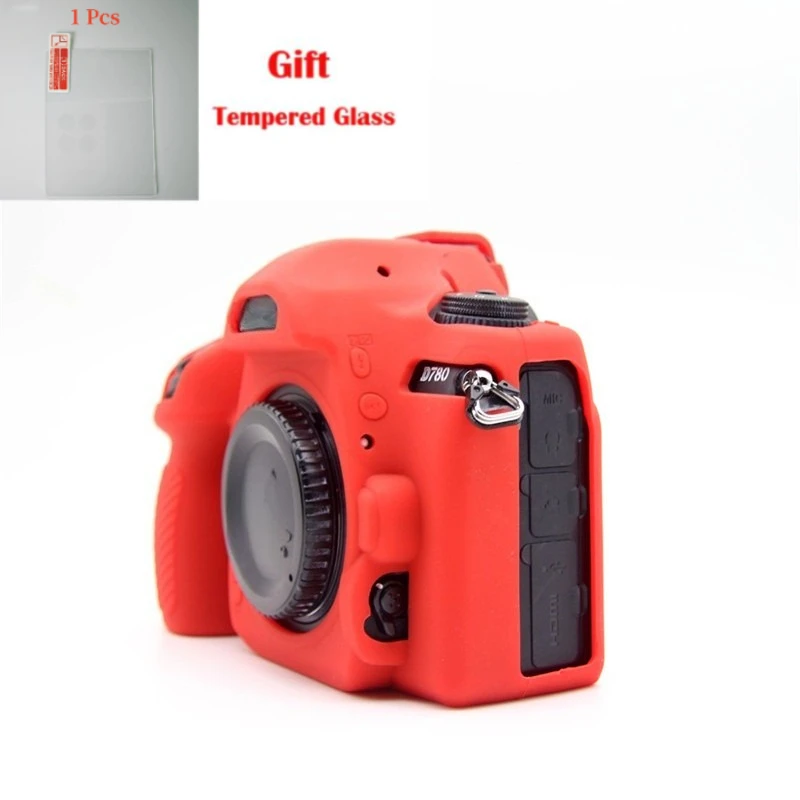 

For Nikon D780 silicone case, camera bag protective soft photography soft case + free tempered film