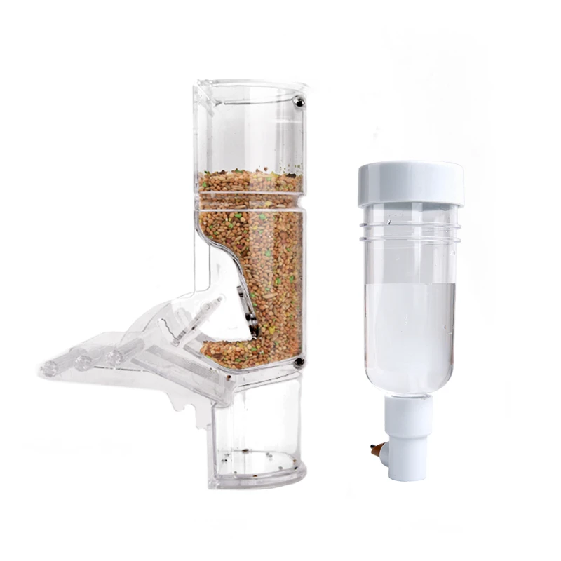 

Parrot bird with automatic drinking fountain automatic feeder cockatiel bird drinking water crimper kettle large leak-proof