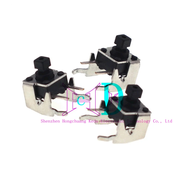 20pcs Touch the switch and press the horizontal square head button 6*6*7.3MM square head bracket switch on the side