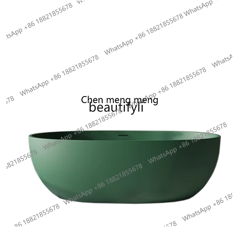 

X Q Household artificial stone bathtub integrated resin transparent independent oval double ceramic bathtub
