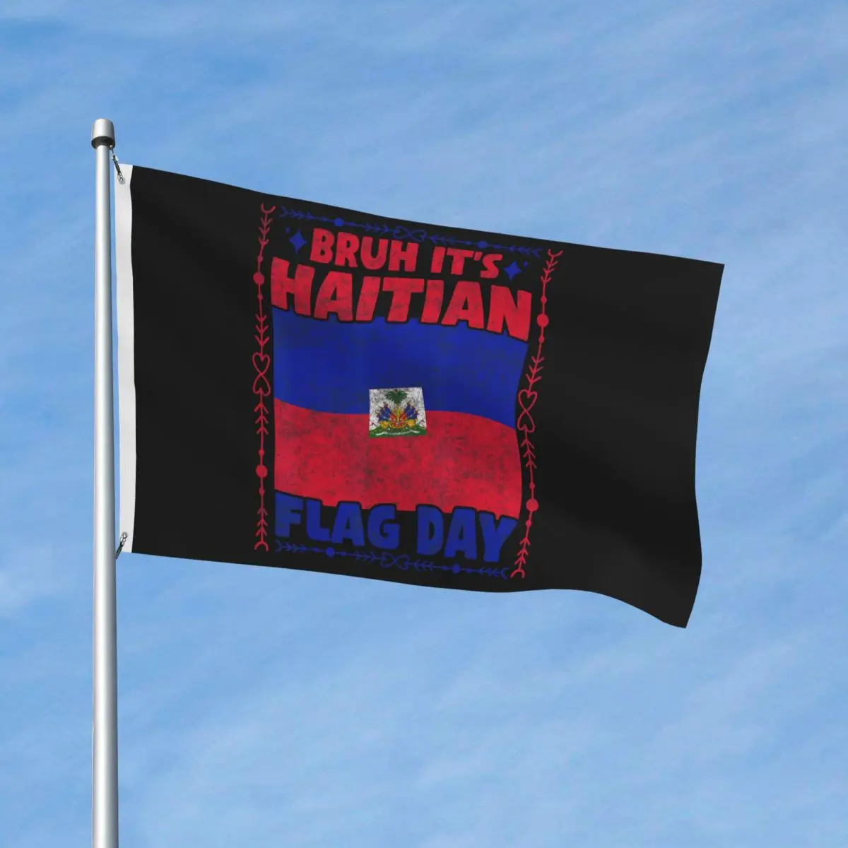 90X150cm Bruh It's Haitian Flag Day Flag Polyester Hanging Banner Cool Custom Flags For Indoor Outdoor Decor