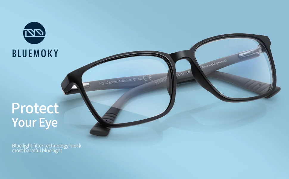 BLUEMOKY Anti Blue Light Reading Glasses For Men Women,Sport Square Frame Readers Anti Glare Computer Eyewear