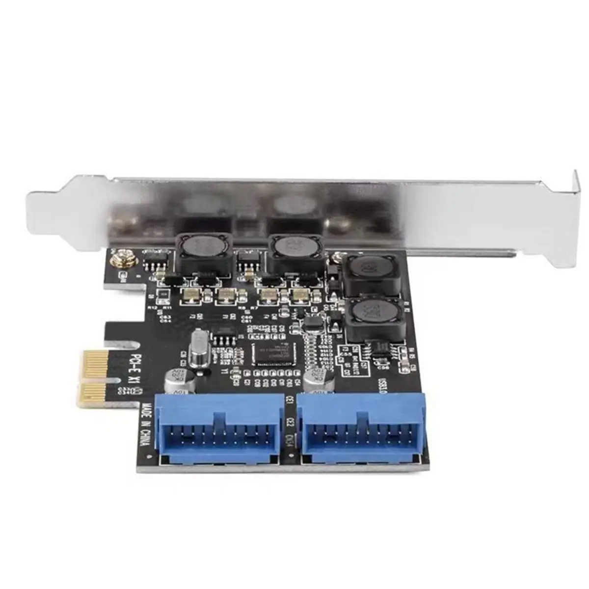 PCIE to USB3.0 19/20PIN Expansion Card PCI-E Express X1 to 4 Port Front USB 3.0 5Gbps Controller Adapter for PC Desktop